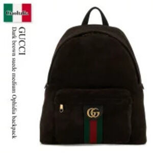 Gucci Bag Handbag Dark Brown Suede Ophidia Backpack